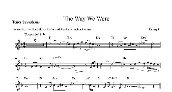 萨克斯谱 | The Way We Were(次中音萨克斯）