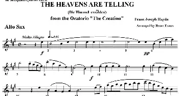 萨克斯谱 | THE HEAVENS ARE TELLING(四重奏·中音萨克斯分谱）