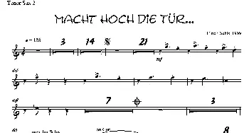 萨克斯谱 | Macht Hoch Die Tru…(第二次中音萨克斯分谱）