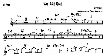 萨克斯谱 | We Are One(次中音萨克斯）