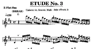 萨克斯谱 | ETUDE No.3(中音萨克斯超吹练习曲）