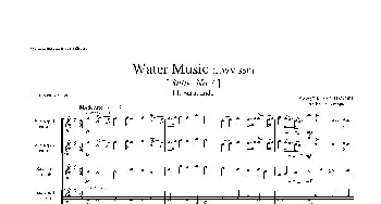 萨克斯谱 | Water Music(HWV.350 No.3）(萨克斯合奏总谱）