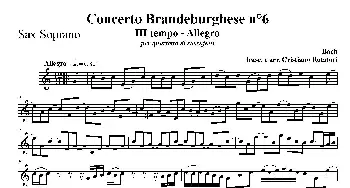 萨克斯谱 | Concerto Brandeburghese(高音萨克斯)J·S·巴赫