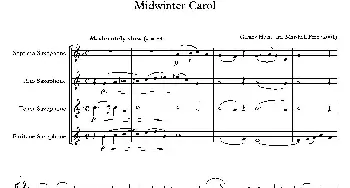 萨克斯谱 | Midwinter Carol(四重奏总谱）