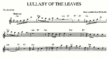 萨克斯谱 | LULLABY OF THE LEAVES