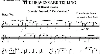 萨克斯谱 | THE HEAVENS ARE TELLING(四重奏·次中音萨克斯分谱）