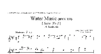 萨克斯谱 | Water Music(HWV.350 No.3）(第二高音萨克斯）