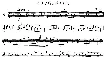 萨克斯谱 | 萨克斯练习曲合集(4—38）降B小调三连音练习  费林