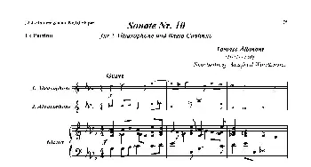 萨克斯谱 | Sonate Nr.10(中音萨克斯二重奏+管风琴）