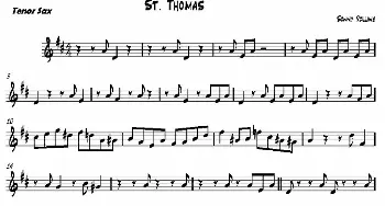 萨克斯谱 | ST.Thomas