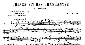 萨克斯谱 | Klose Etudes Chantantes Pour Saxophone(练习曲之六）