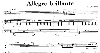 萨克斯谱 | Allegro brillante(中音萨克所+钢琴伴奏)G·Concone