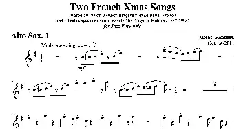 萨克斯谱 | Two French Xmas Songs(第一中音萨克斯分谱）