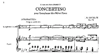 萨克斯谱 | CONCERTino Op.78(萨克斯+钢琴伴奏)Singelée(让巴蒂斯特)