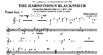 萨克斯谱 | THE HARMONIOUS BLACKSMITH(第一次中音萨克斯分谱）