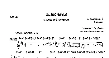 萨克斯谱 | Island Style(中音萨克斯）