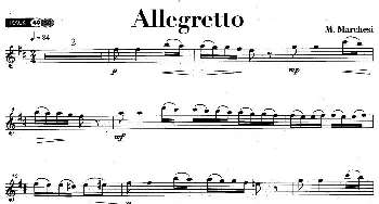 萨克斯谱 | Allegretto  M·Marchesi