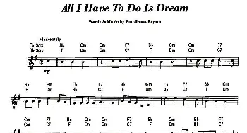 萨克斯谱 | All I have To Do Is Dream