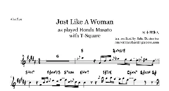 萨克斯谱 | Just Like A Woman(中音萨克斯）