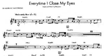 萨克斯谱 | Everytime l Close My Eyes