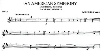 萨克斯谱 | AN AMERICAN SYMPHONY