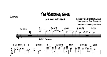 萨克斯谱 | The Wedding Song(中音萨克斯）