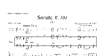 萨克斯谱 | 奏鸣曲 Op.304(中音萨克斯+钢琴伴奏)莫扎特