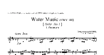 萨克斯谱 | Water Music(HWV.348 No.1）(第一上低音萨克斯）