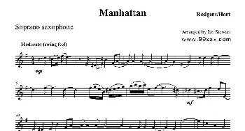 萨克斯谱 | Manhattan Soprano Sax(四重奏高音萨克斯分谱）