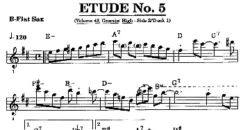 萨克斯谱 | ETUDE No.5(高音萨克斯超吹练习曲）