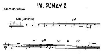 萨克斯谱 | FUNKY2(15首爵士练习曲之9)Bob Mintzer