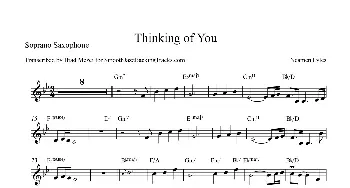 萨克斯谱 | Thinking of You(高音萨克斯）