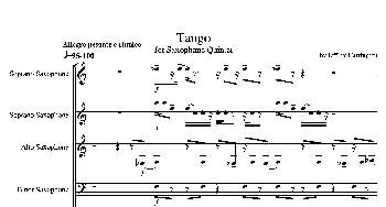 萨克斯谱 | Tango(合奏总谱）