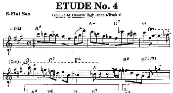 萨克斯谱 | ETUDE No.4(中音萨克斯超吹练习曲）