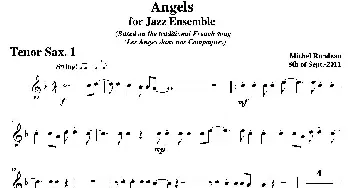 萨克斯谱 | Angels for Jazz Ensemble(第一次中音萨克斯分谱）