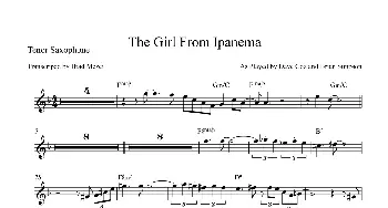 萨克斯谱 | The Girl From Ipanema(次中音萨克斯）