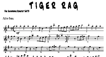 萨克斯谱 | TIGER RAG(四重奏）
