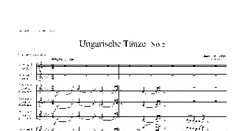萨克斯谱 | Ungarische Tnze No 5(十五重奏总谱）