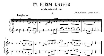 萨克斯谱 | 12首单簧管萨克斯重奏之三  莫扎特