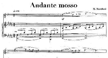 萨克斯谱 | Andante mosso(中音萨克所+钢琴伴奏)M·Marchesi