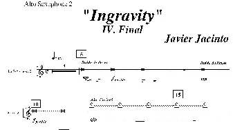 萨克斯谱 | Ingravity(第四乐章）(第二中音萨克斯分谱)Javier Jacinto