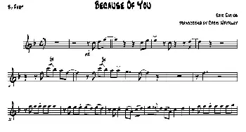 萨克斯谱 | Because Of You(Bb FLAT）