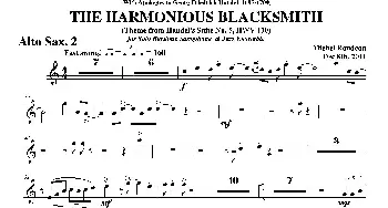 萨克斯谱 | THE HARMONIOUS BLACKSMITH(第二中音萨克斯分谱）