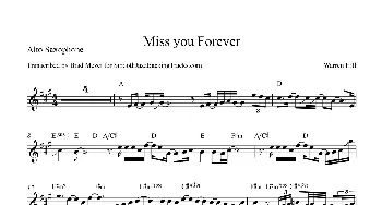 萨克斯谱 | Miss You Forever(中音萨克斯）