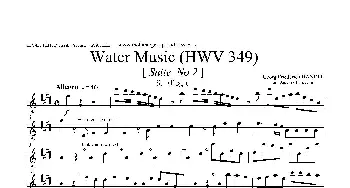 萨克斯谱 | Water Music(HWV.349 No.2）(第二次中音萨克斯）