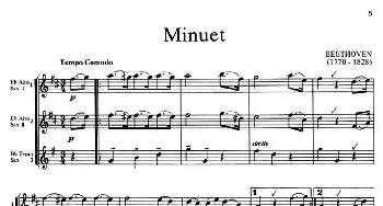 萨克斯谱 | Minuet(三重奏）