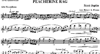 萨克斯谱 | PEACHERINE RAG(四重奏·中音萨克斯分谱）