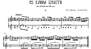 萨克斯谱 | 12首单簧管萨克斯重奏之四  莫扎特