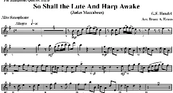 萨克斯谱 | So Shall the Lute And Harp Awake(四重奏·中音萨克斯分谱）