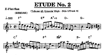 萨克斯谱 | ETUDE No.2(中音萨克斯超吹练习曲）